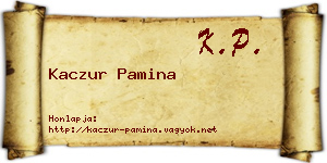 Kaczur Pamina névjegykártya